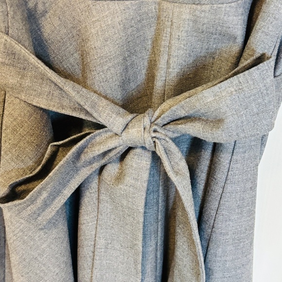 Club monaco grey faux wrap dress Wool Blend Office Dress Workwear SZ 8 - Picture 6 of 12
